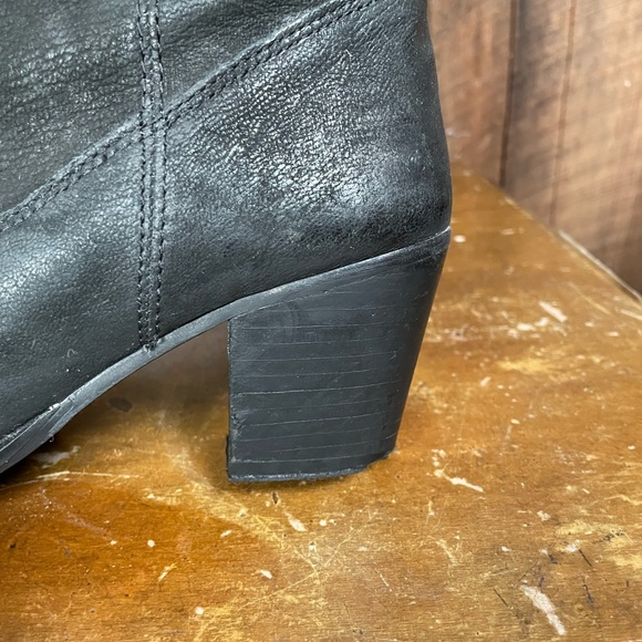 Vince Camuto Kolton Black Suede Tall Leather Boots - Size 6 1/2 - Picture 10 of 16